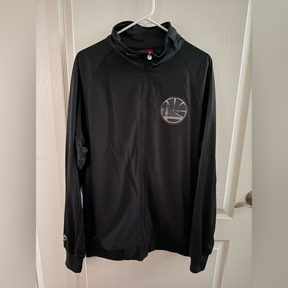 Majestic Black Windbreaker with Logo